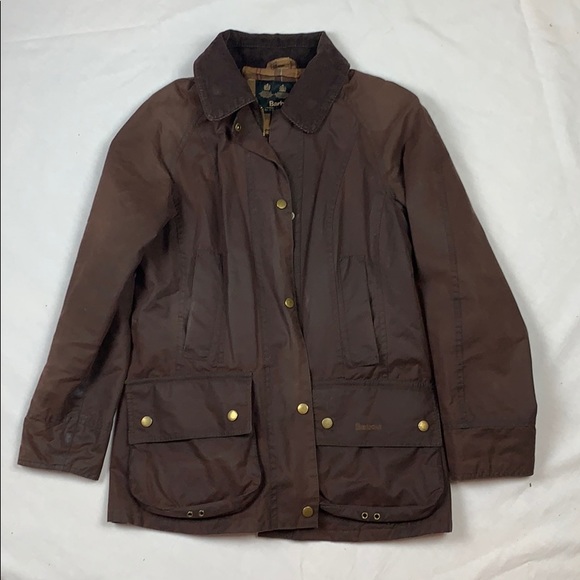 Barbour Beadnell jacket in brown, size 2 - Picture 4 of 7